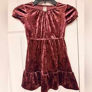 OshKosh B'gosh Girl’s Velvet Maroon Dress
